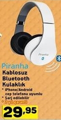 A101 5 Nisan Piranha Kablosuz Bluetooth kulaklık
