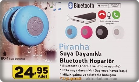 A101 Piranha Suya Dayanıklı Bluetooth Hoparlör