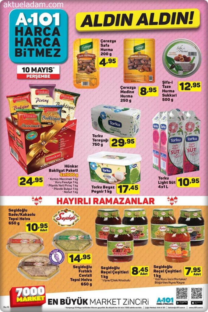 A101 10 Mayıs 2018 ramazan ürünleri