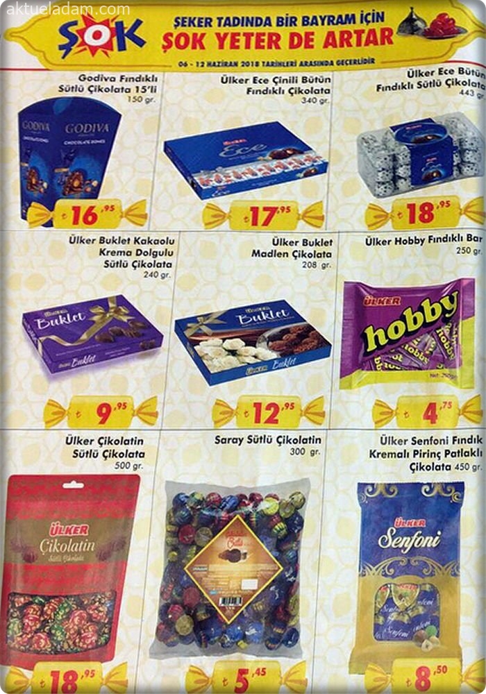 şok 6 haziran 2018 godiva fındıklı sütlü çikolata 15li