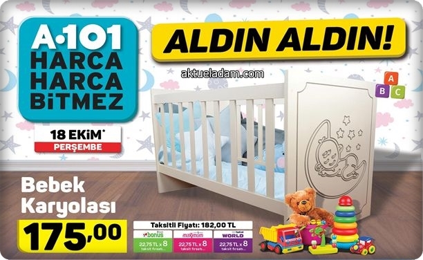 A101 18 Ekim 2018 Yenidoğan Bebek karyola