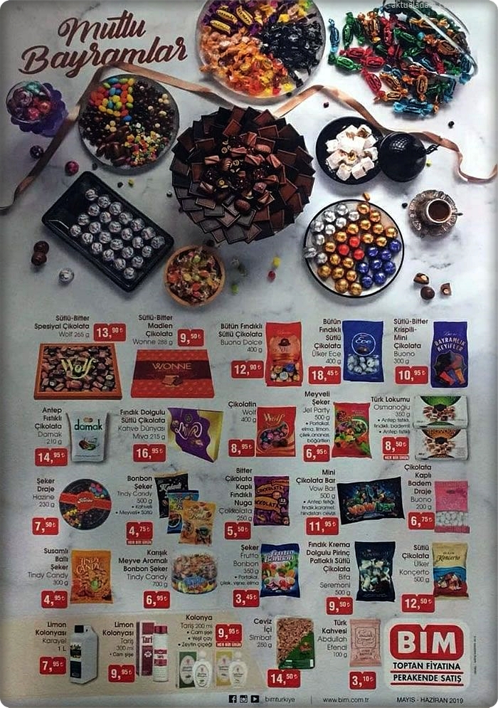 bim 5 haziran 2019 ramazan bayramı çikolata ve şeker çeşitleri